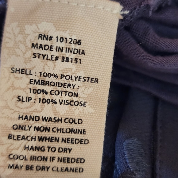 Soft Surroundings Ibiza Georgette Embroidered Maxi Dress Size PS - Picture 12 of 12